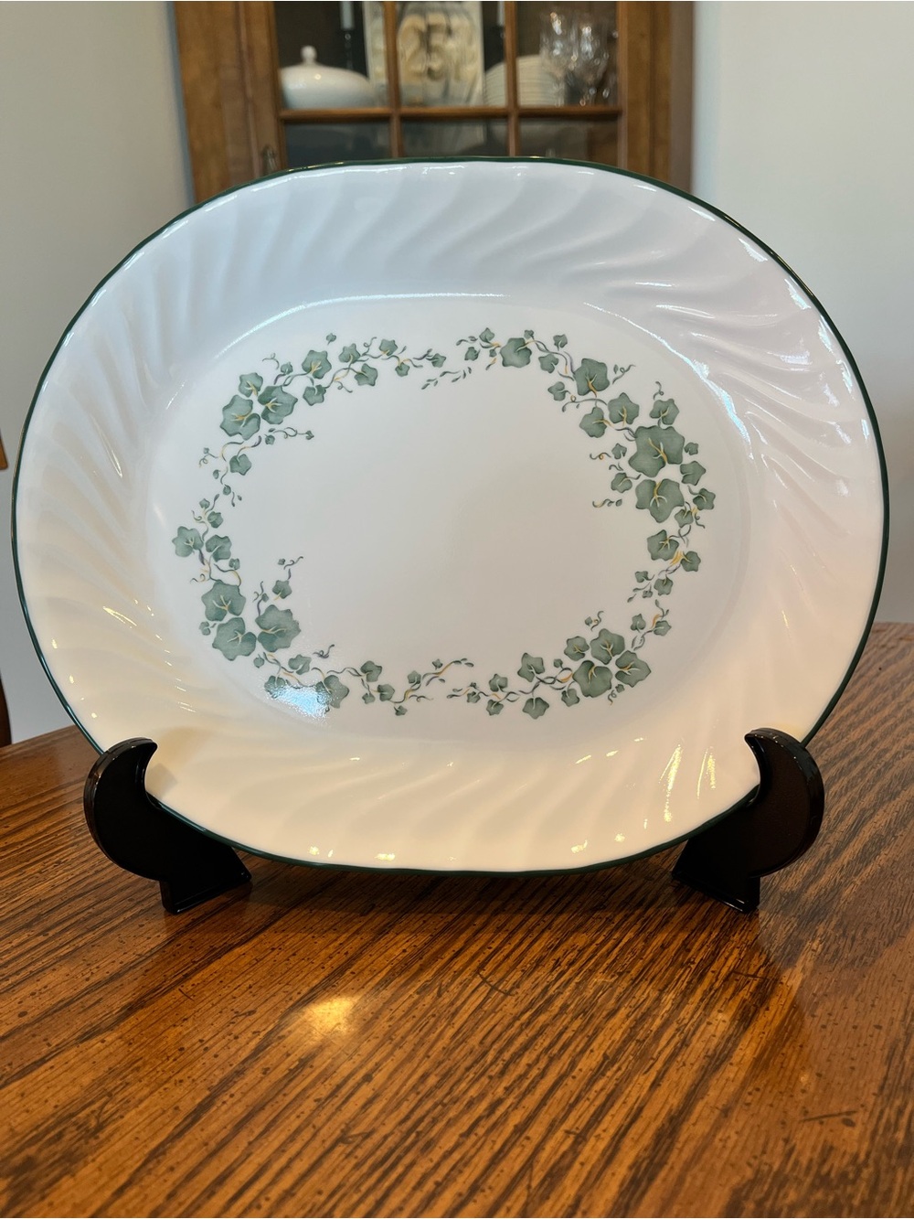 Corelle Corningware Callaway Green Ivy Serving Plate- 12 1/4 x 10”